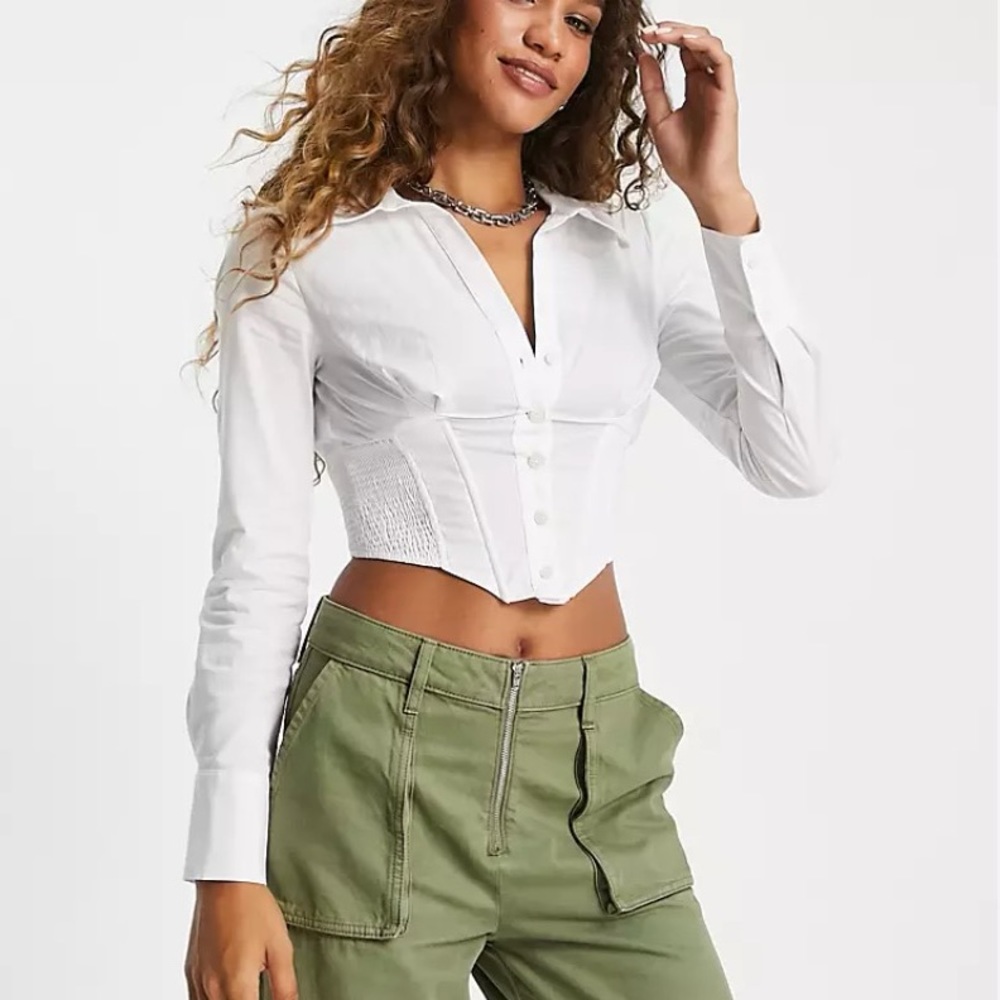 Bershka button down corset